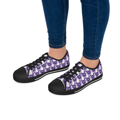 Women's Low Top Sneakers - White/Purple Helmets