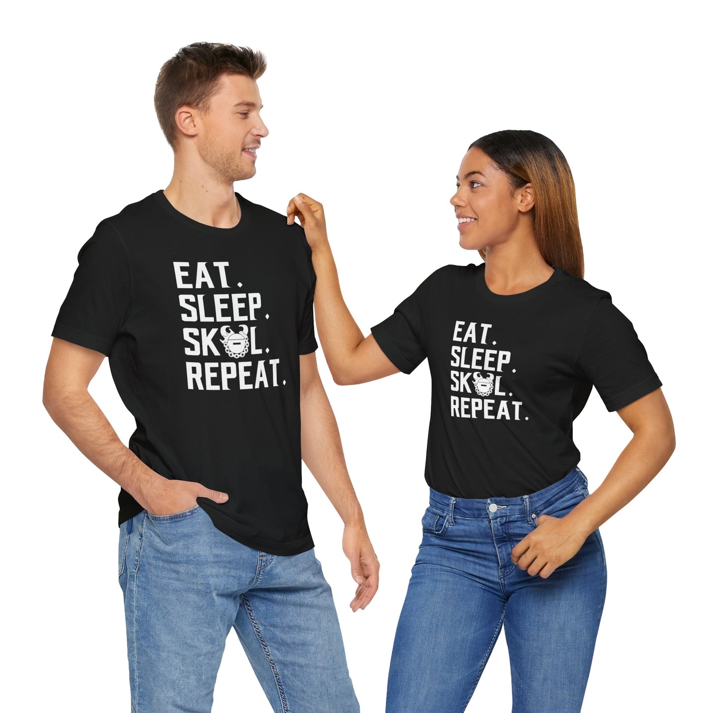 Unisex Jersey Short Sleeve Tee - Eat. Sleep. Repeat.