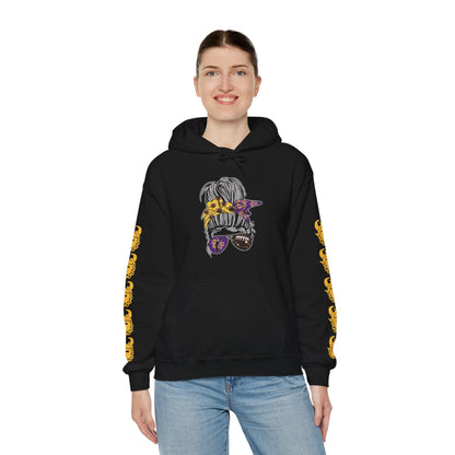 Unisex Heavy Blend™ Hooded Sweatshirt - Girlll! + Game Day Helmet (Sleeves)