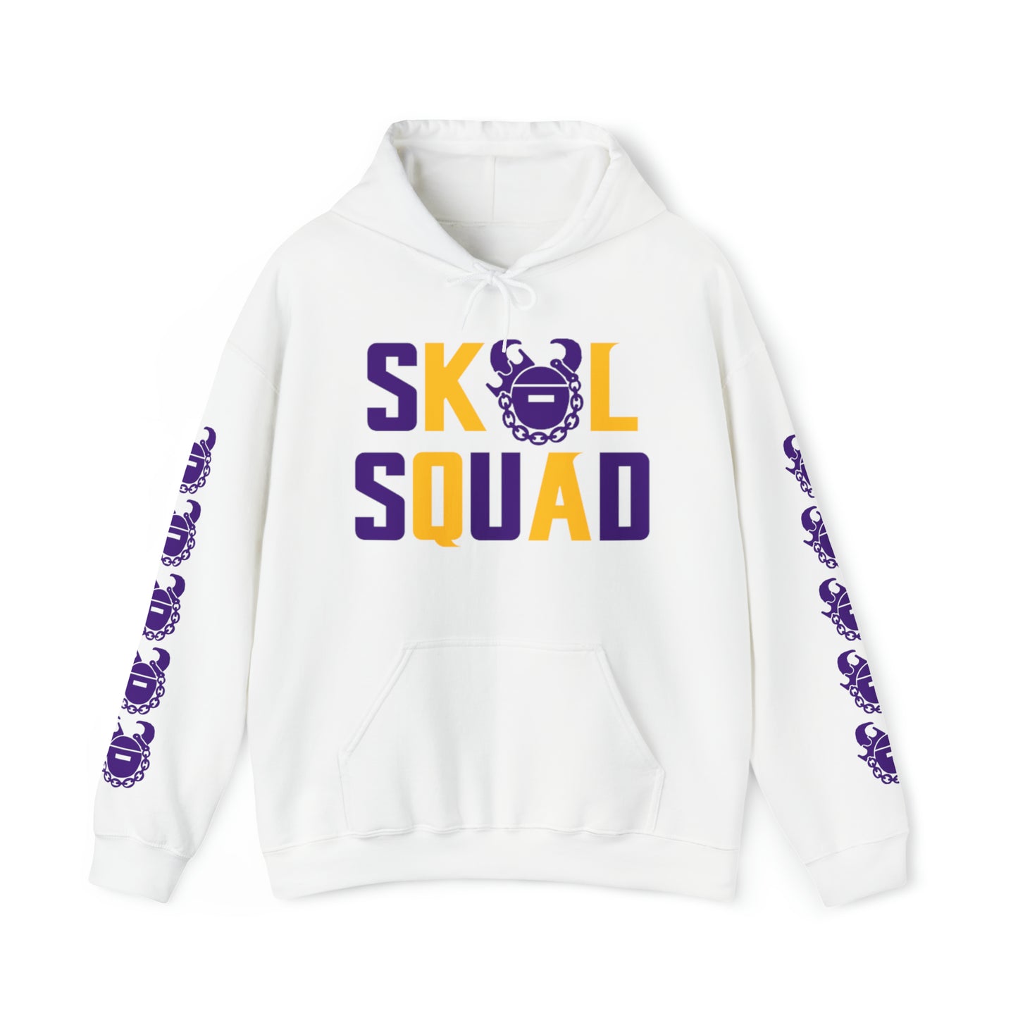 Unisex Heavy Blend™ Hooded Sweatshirt - SQUAD + Game Day Helmet (Sleeves)