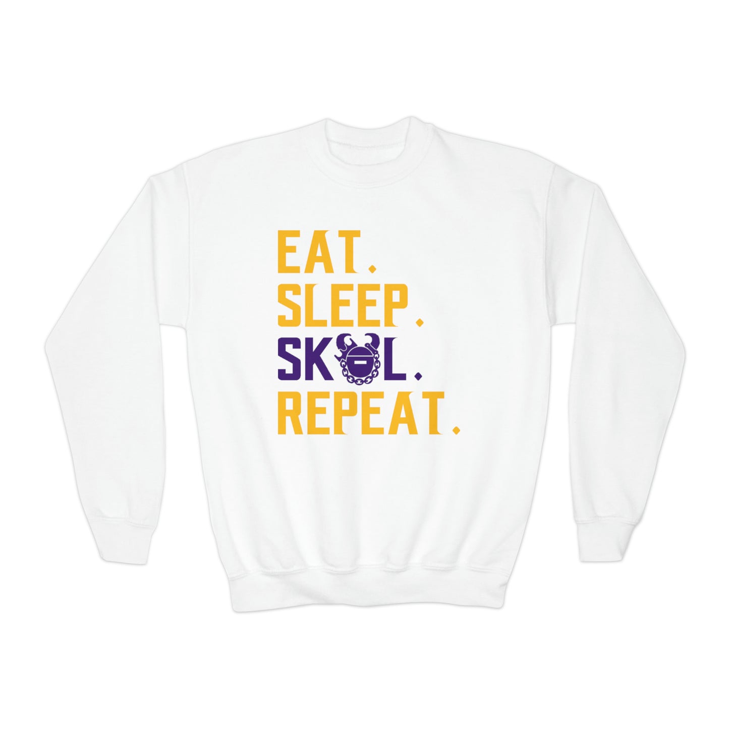 Youth Crewneck - Eat. Sleep. Repeat.