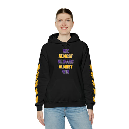 Unisex Heavy Blend™ Hooded Sweatshirt - ALMOST + Game Day Helmet (Sleeves)