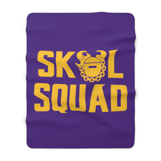 Sherpa Fleece Blanket - Purple/Gold - SQUAD