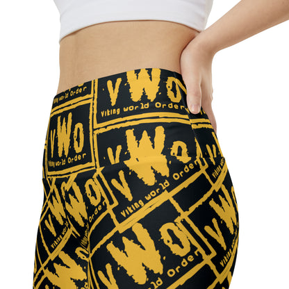 Women's Workout Shorts - Black/Gold - VWO (Framed)