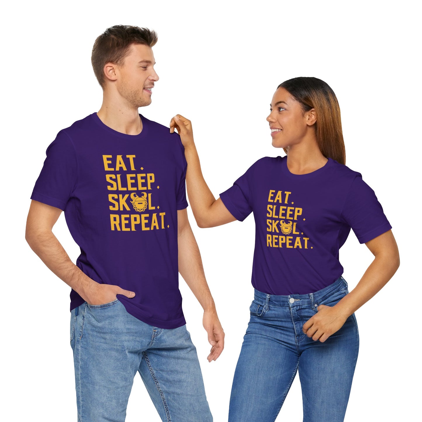 Unisex Jersey Short Sleeve Tee - Eat. Sleep. Repeat.