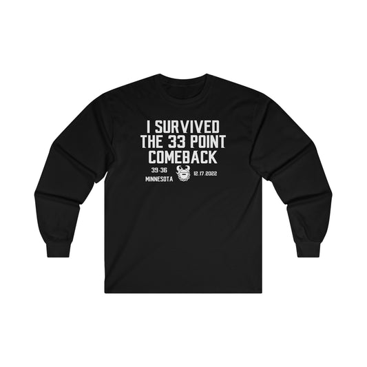 Ultra Cotton Long Sleeve - Survived the 33 Point Comeback