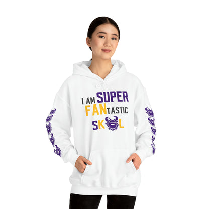 Unisex Heavy Blend™ Hooded Sweatshirt - SUPER FANtastic + Game Day Helmet (Sleeves)