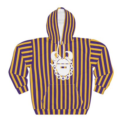 Unisex Pullover Hoodie - Stripes - Game Day Helmet