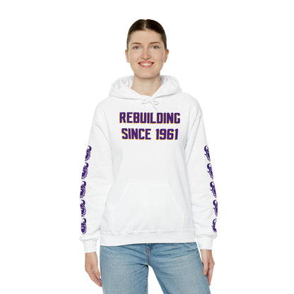 Unisex Heavy Blend™ Hooded Sweatshirt - Rebuilding Since 1961 + Game Day Helmet (Sleeves)