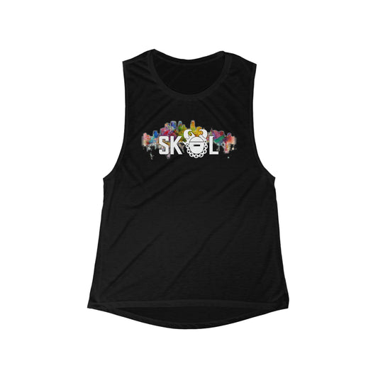 Women's Flowy Scoop Muscle Tank - Skyline