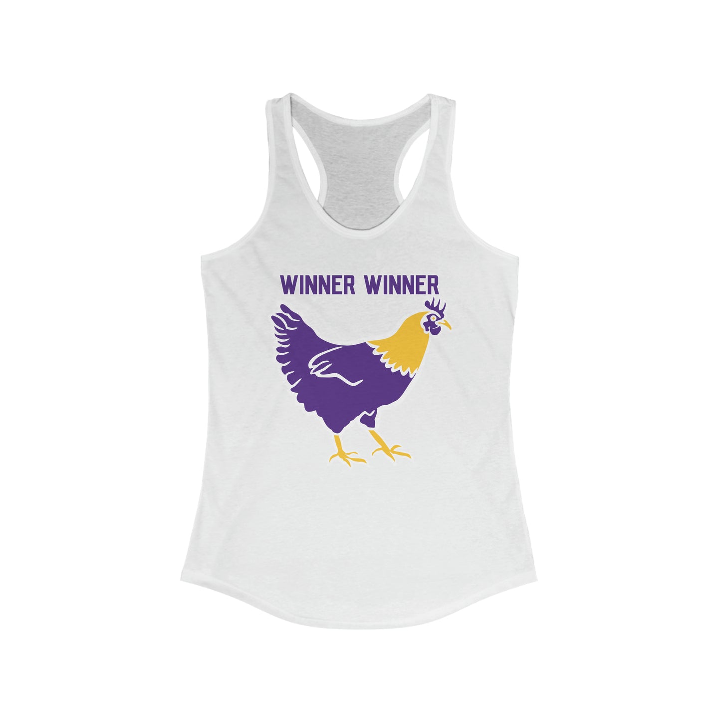 Ladies Ideal Racerback Tank - Winner Winner Chicken Dinner