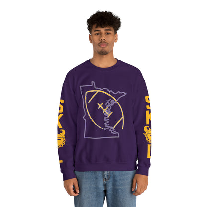 Unisex Heavy Blend™ Crewneck - MN State Football + The Original (Sleeves)