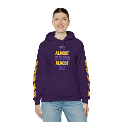 Unisex Heavy Blend™ Hooded Sweatshirt - ALMOST + Game Day Helmet (Sleeves)