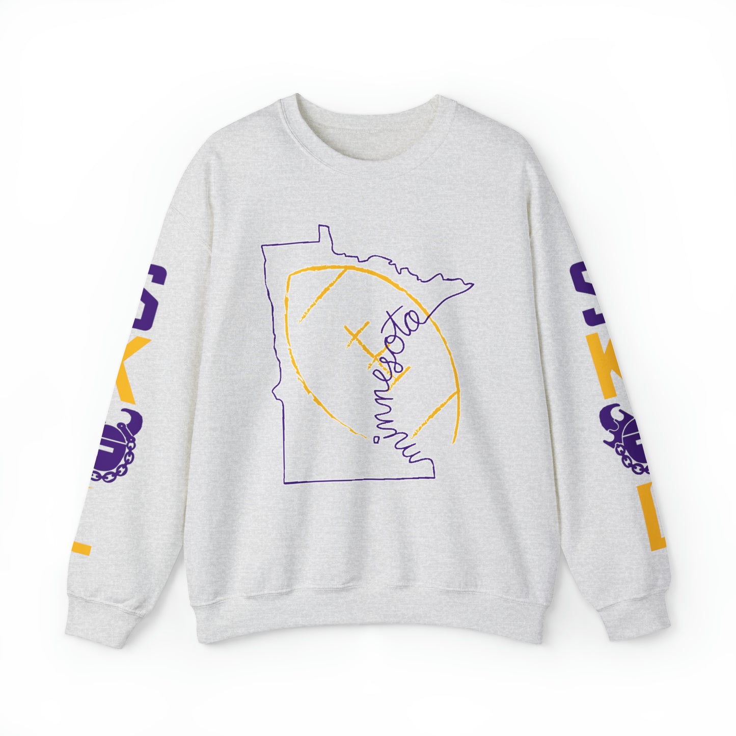 Unisex Heavy Blend™ Crewneck - MN State Football + The Original (Sleeves)