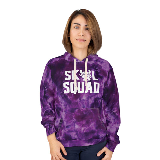 Unisex Pullover Hoodie - Purple Tie-Dye - SQUAD