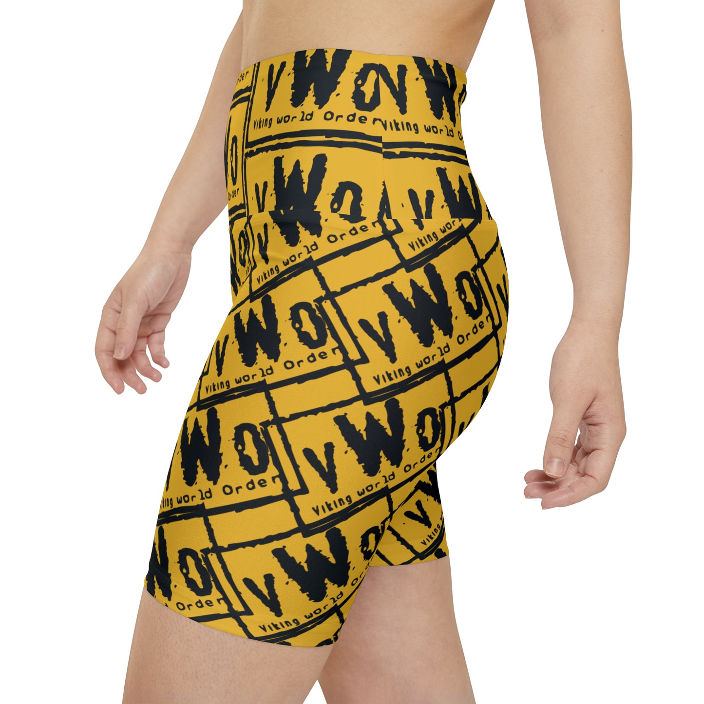 Women's Workout Shorts - Gold/Black - VWO (Framed)