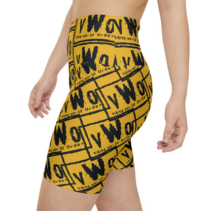 Women's Workout Shorts - Gold/Black - VWO (Framed)