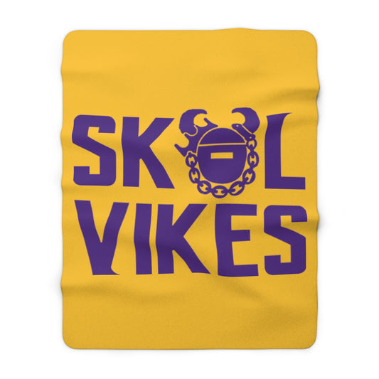 Sherpa Fleece Blanket - Gold/Purple - Vikes