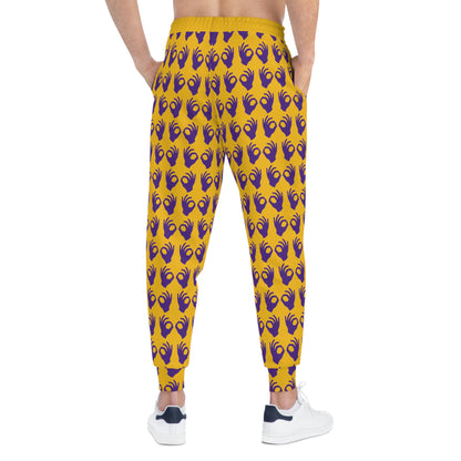 Athletic Joggers - Gold/Purple Griddy