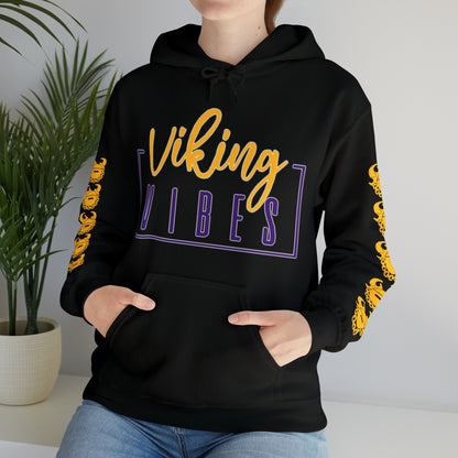 Unisex Heavy Blend™ Hooded Sweatshirt - Vibes + Game Day Helmet (Sleeves)