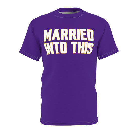 Unisex Cut & Sew Tee - Purple - Married Into This