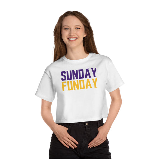 Women's Champion Heritage Cropped Top - SUNDAY FUNDAY