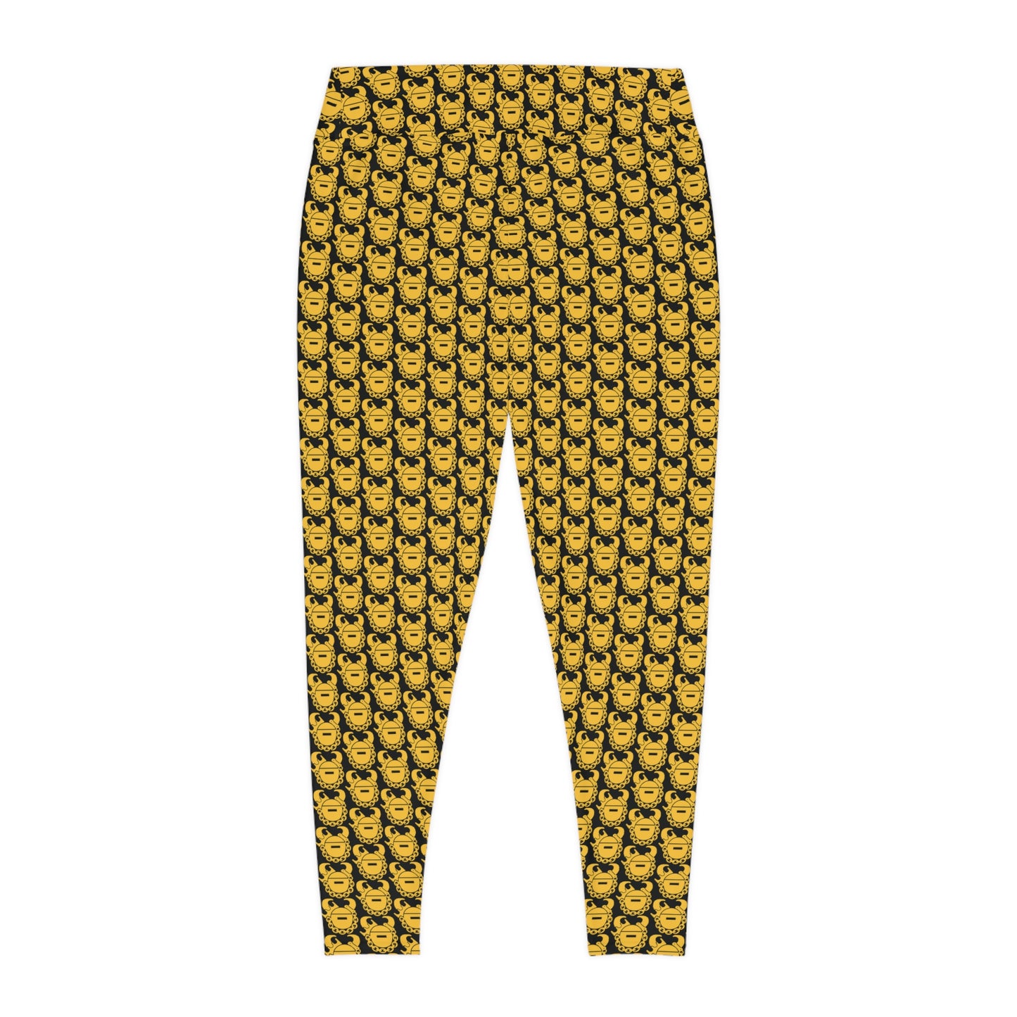 Plus Size Leggings - Black/Gold Helmets