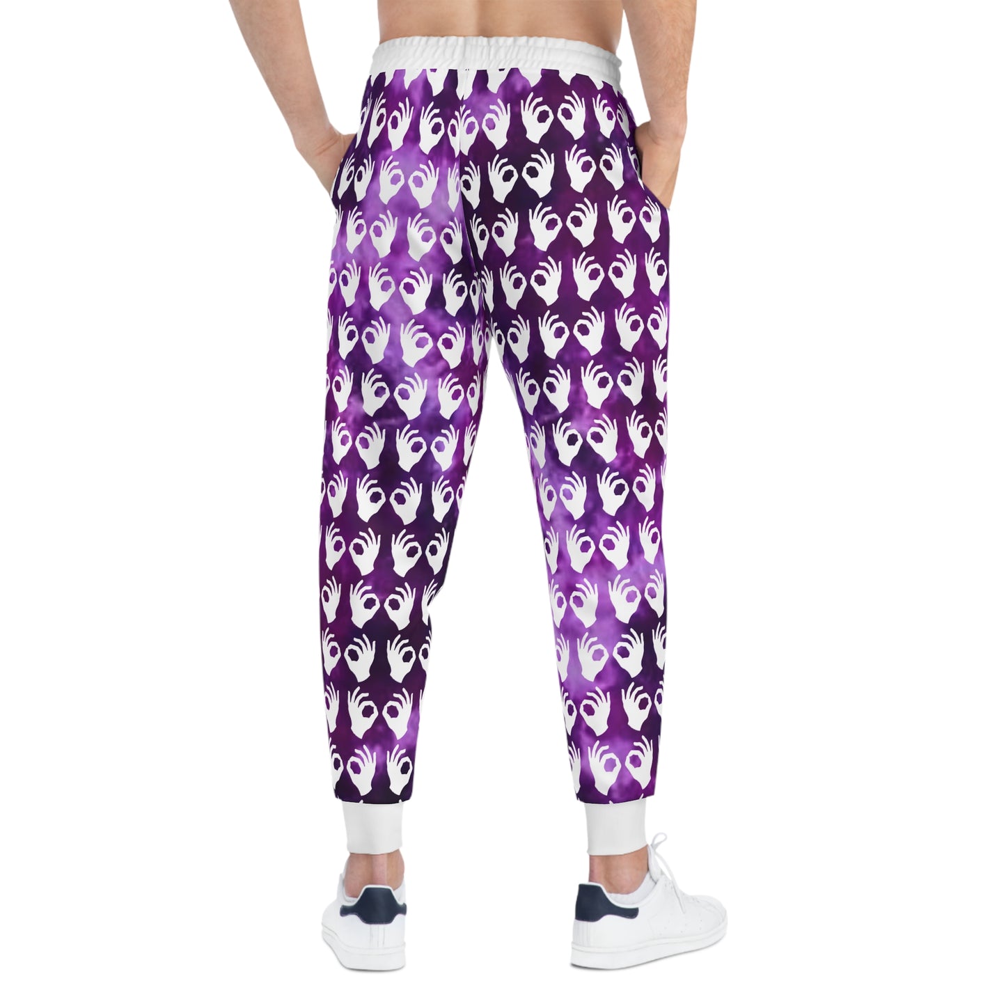 Athletic Joggers - Purple Tie-Dye/White Griddy