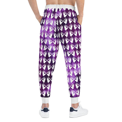 Athletic Joggers - Purple Tie-Dye/White Griddy