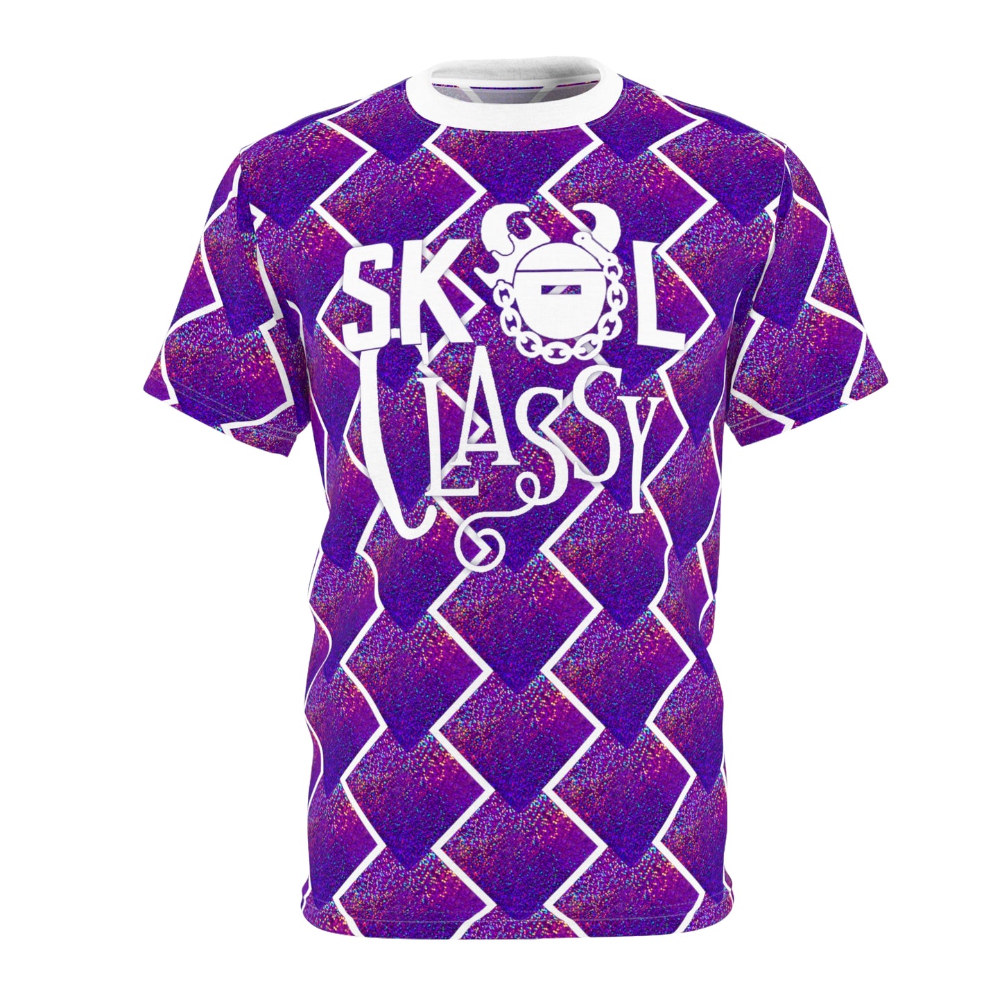 Unisex Cut & Sew Tee - Purple Sparkle - Classy