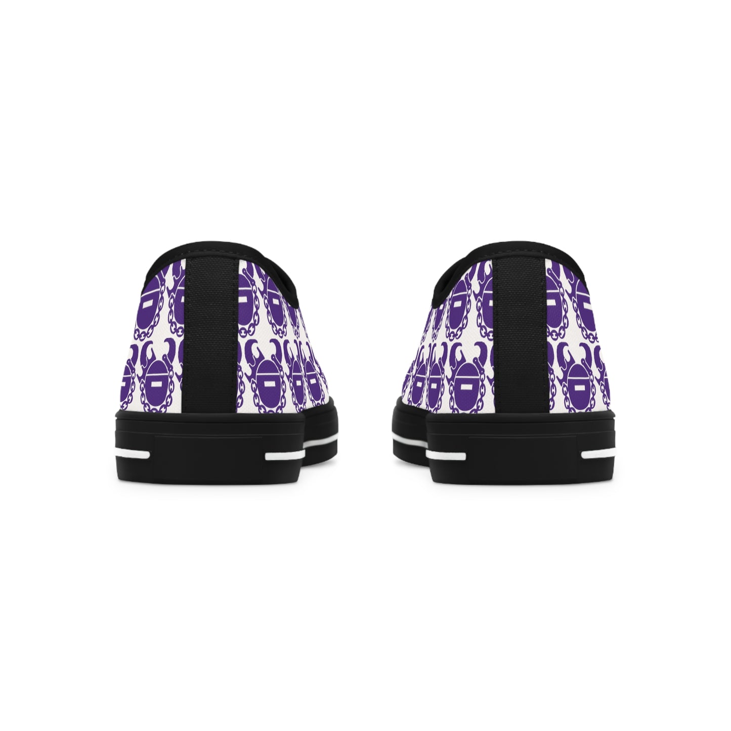 Women's Low Top Sneakers - White/Purple Helmets