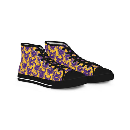 Men's High Top Sneakers - Gold/Purple Helmets