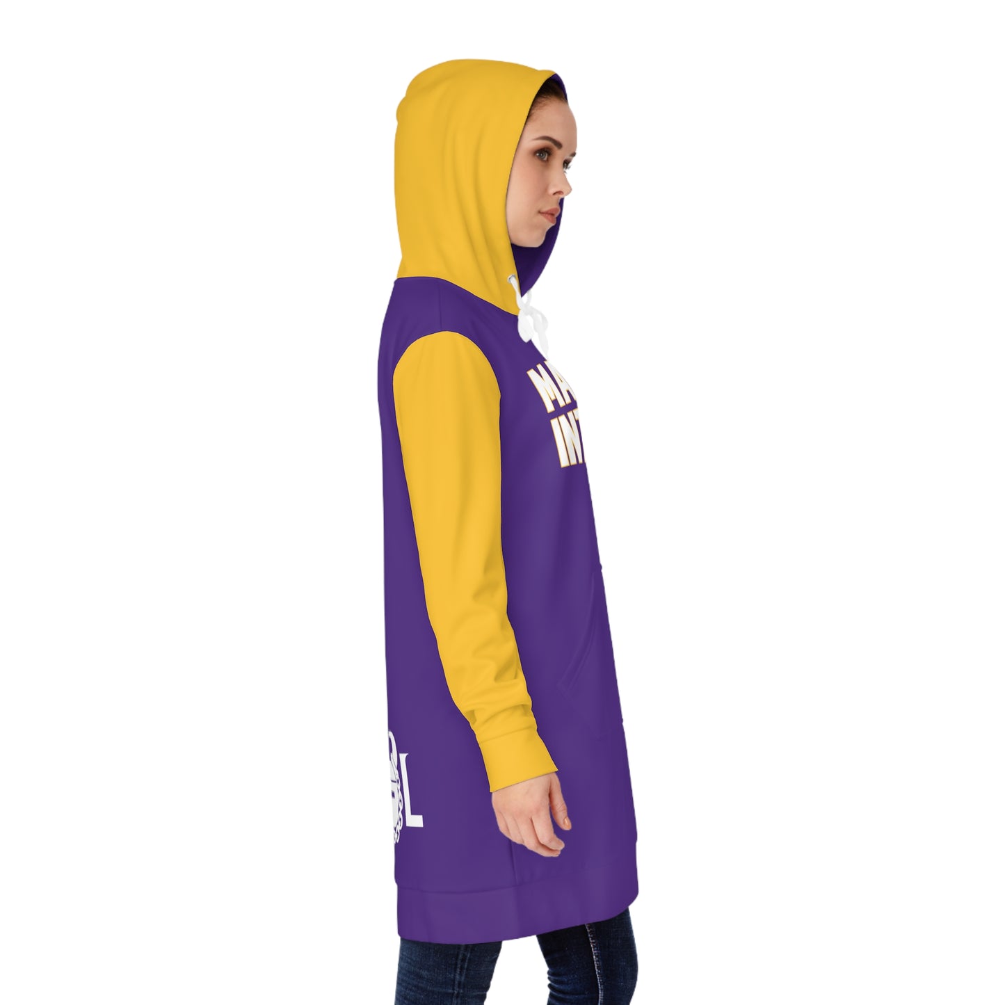 Hoodie Dress - Purple/Gold - Married Into This