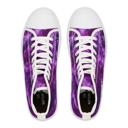 Women's High Top Sneakers - Purple Tie-Dye