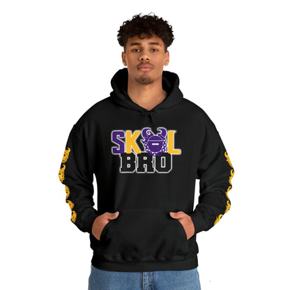 Unisex Heavy Blend™ Hooded Sweatshirt - BRO! + Game Day Helmet (Sleeves)