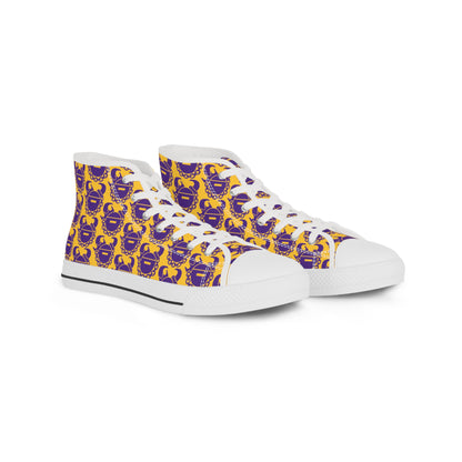 Men's High Top Sneakers - Gold/Purple Helmets