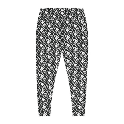 Plus Size Leggings - Black/White - VWO