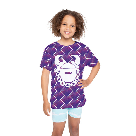 Kids Sports Jersey - Purple Sparkle - Game Day Helmet