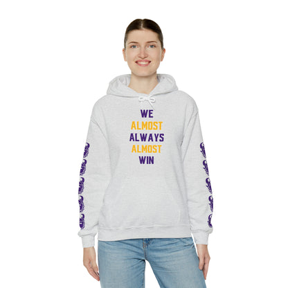 Unisex Heavy Blend™ Hooded Sweatshirt - ALMOST + Game Day Helmet (Sleeves)