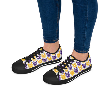 Women's Low Top Sneakers - Purple & Gold Helmets