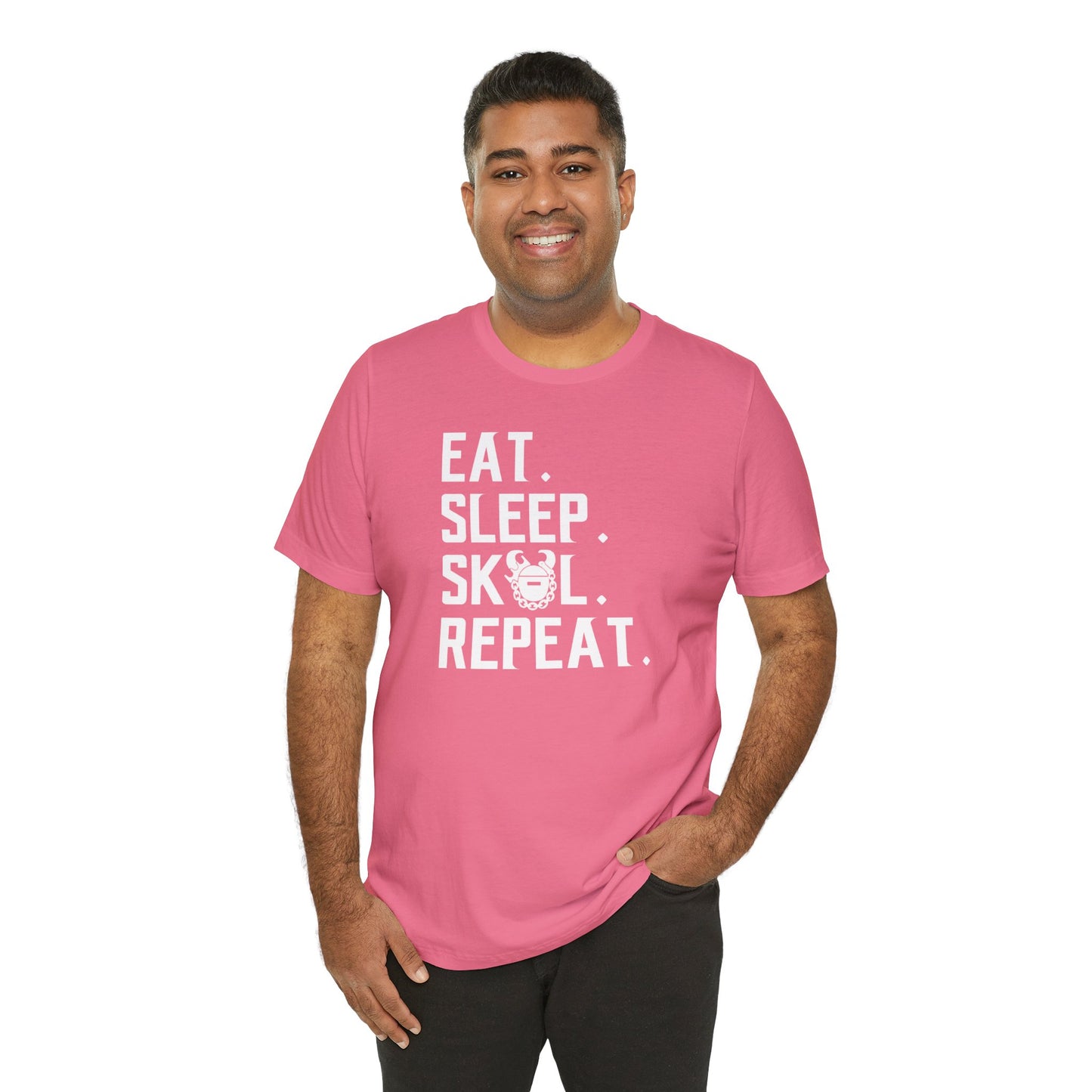 Unisex Jersey Short Sleeve Tee - Eat. Sleep. Repeat.