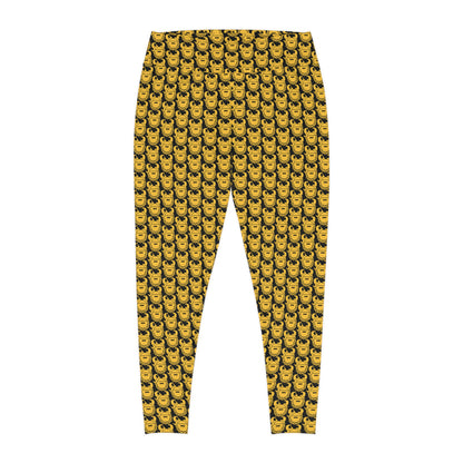 Plus Size Leggings - Black/Gold Helmets