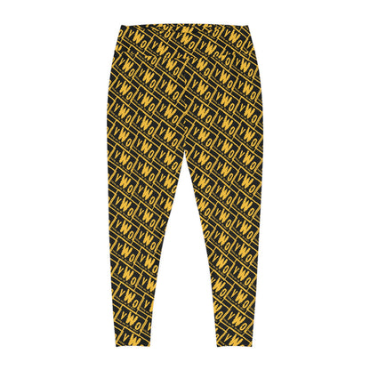 Plus Size Leggings - Black/Gold - VWO