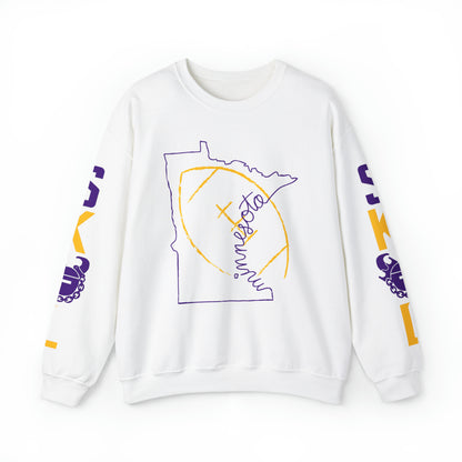 Unisex Heavy Blend™ Crewneck - MN State Football + The Original (Sleeves)