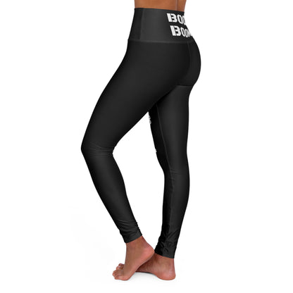 High Waisted Yoga Leggings - Black - BOOM BOOM