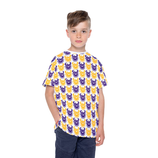 Kids Sports Jersey - Purple/Gold Helmets