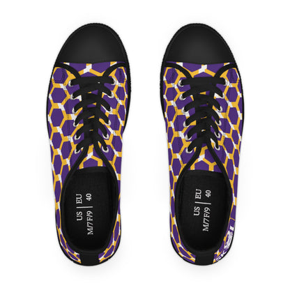 Women's Low Top Sneakers - Purple/Gold Hex