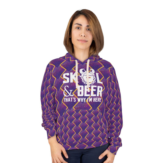 Unisex Pullover Hoodie - Purple Sparkle - & BEER