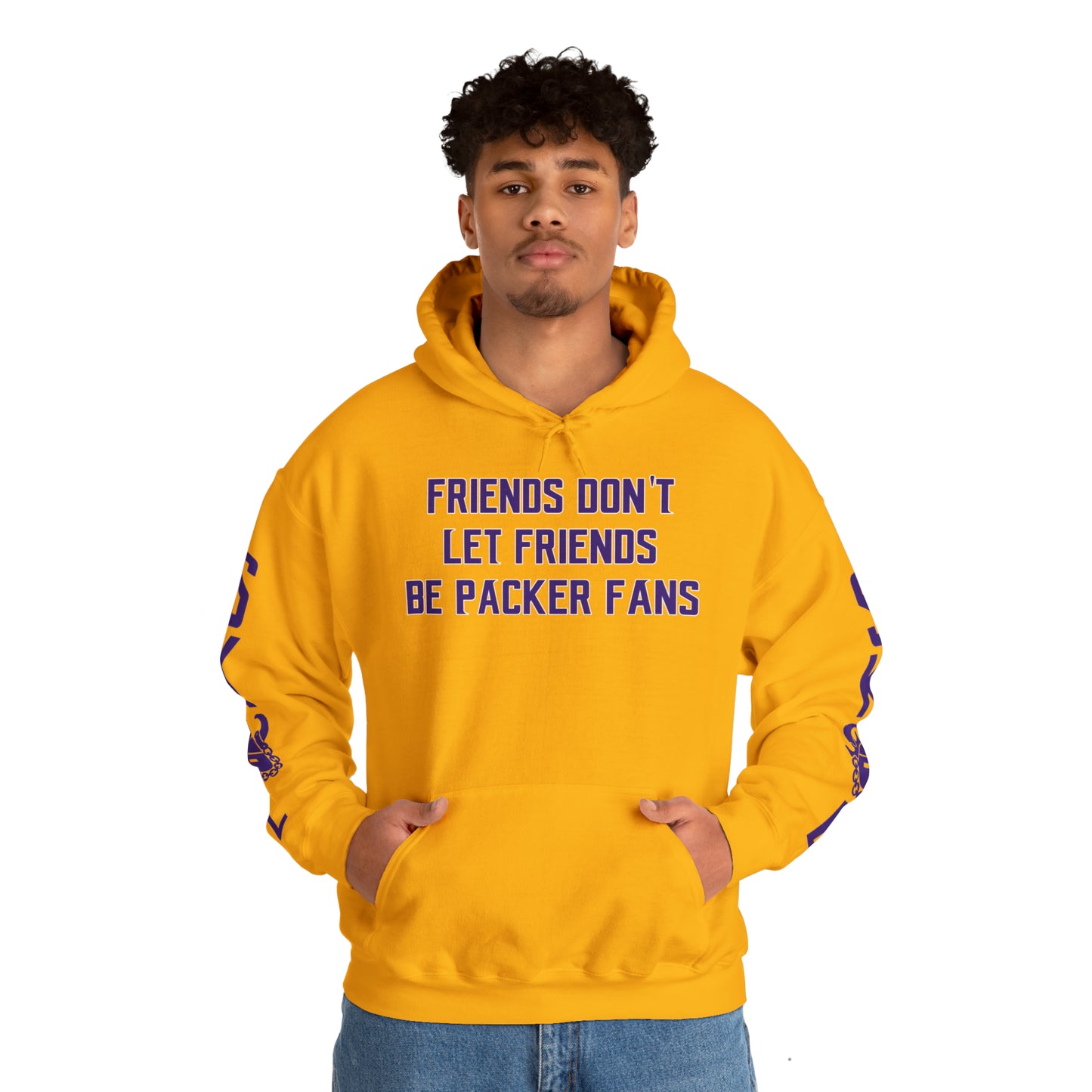 Unisex Heavy Blend™ Hooded Sweatshirt - Friends Don't Let Friends + Original (Sleeves)