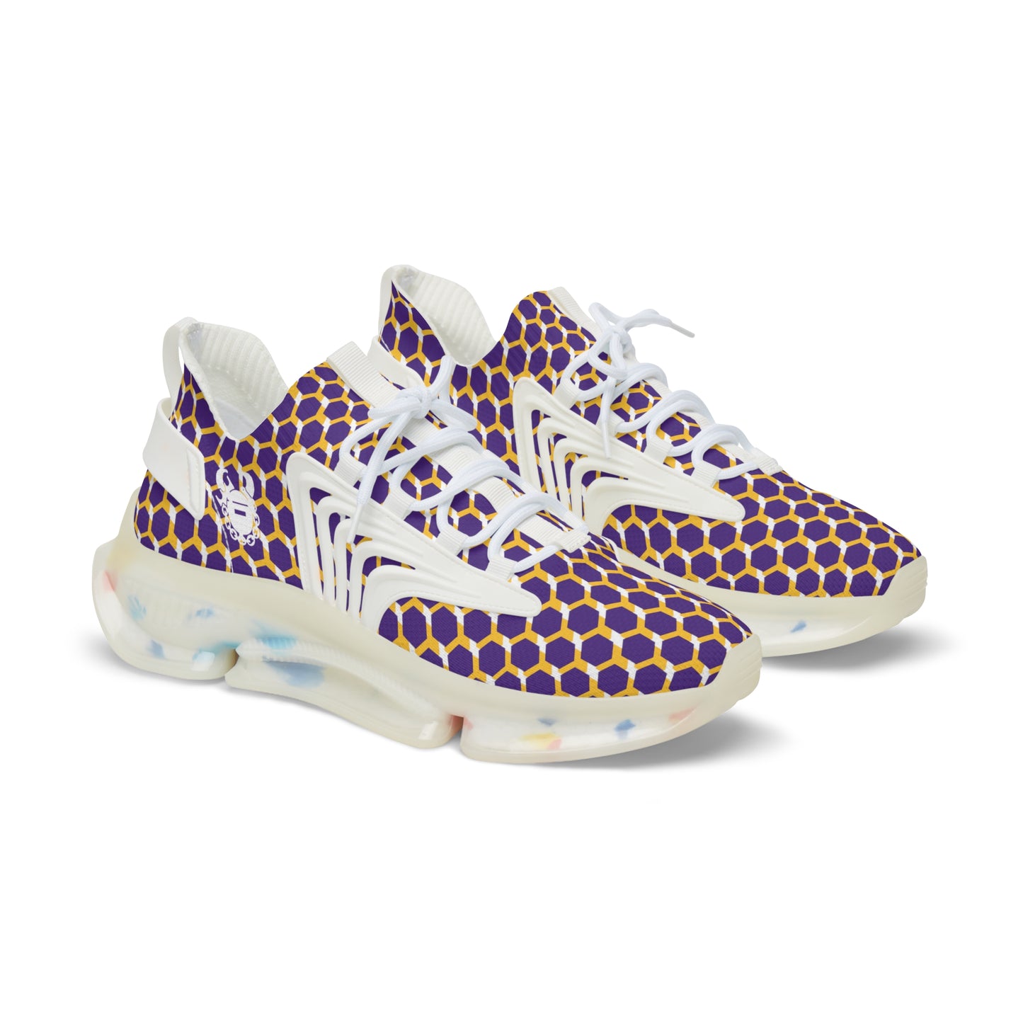 Men's Mesh Sneakers - Purple/Gold Hex